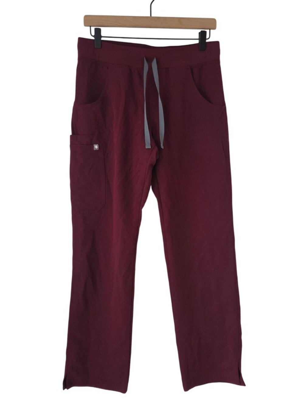 Figs Kade Straight Leg Scrubs Pants Maroon Red Nursing Uniform Women's S